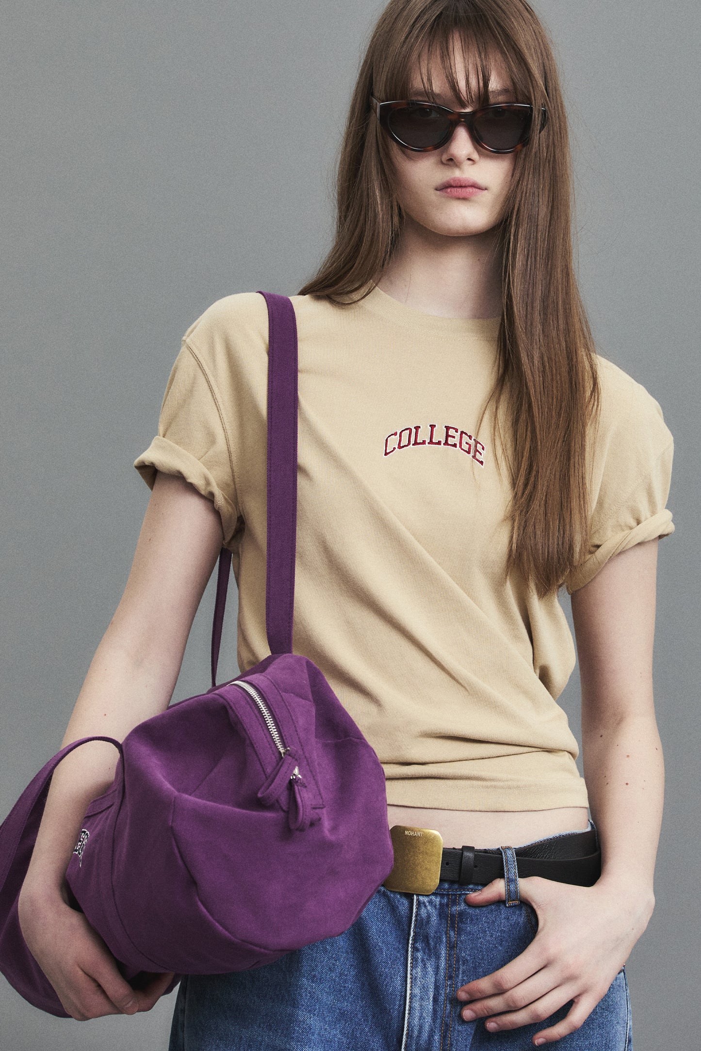 CANVAS DUFFEL BAG PURPLE