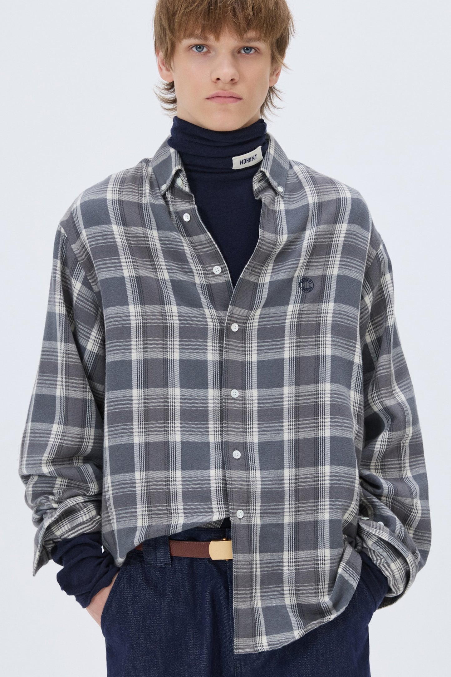 WESTERN CHECK SHIRT GRAY