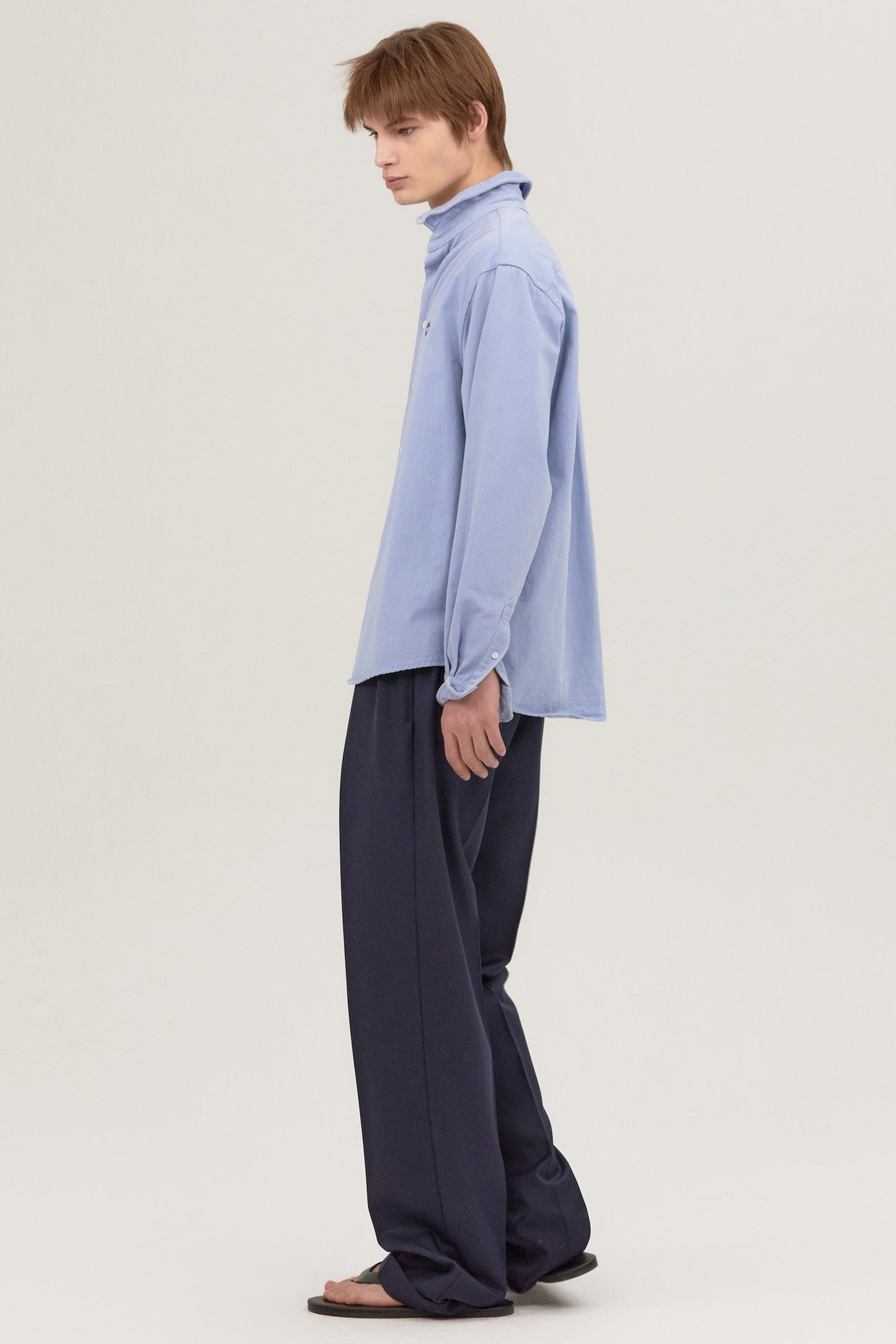 WIRE OXFORD WASHED SHIRT SKY BLUE