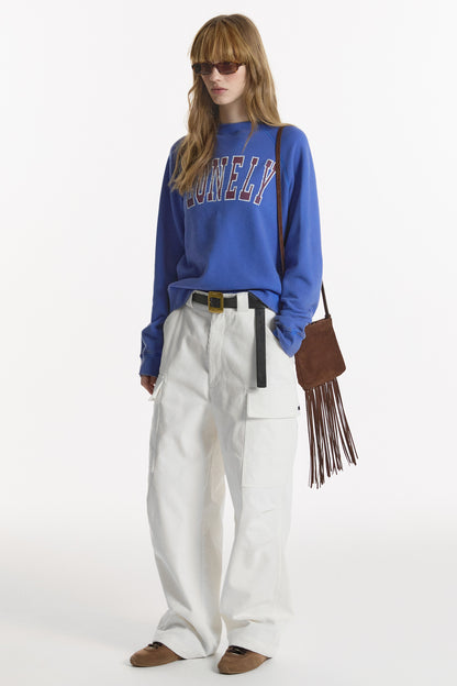 LONELY/LOVELY 90’s WASHED SWEATSHIRT BLUE