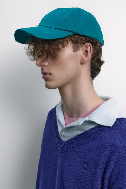 BACK PIXEL LOGO BALL CAP TEAL GREEN