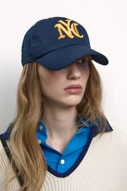 NYC EMBROIDERED BALL CAP NAVY