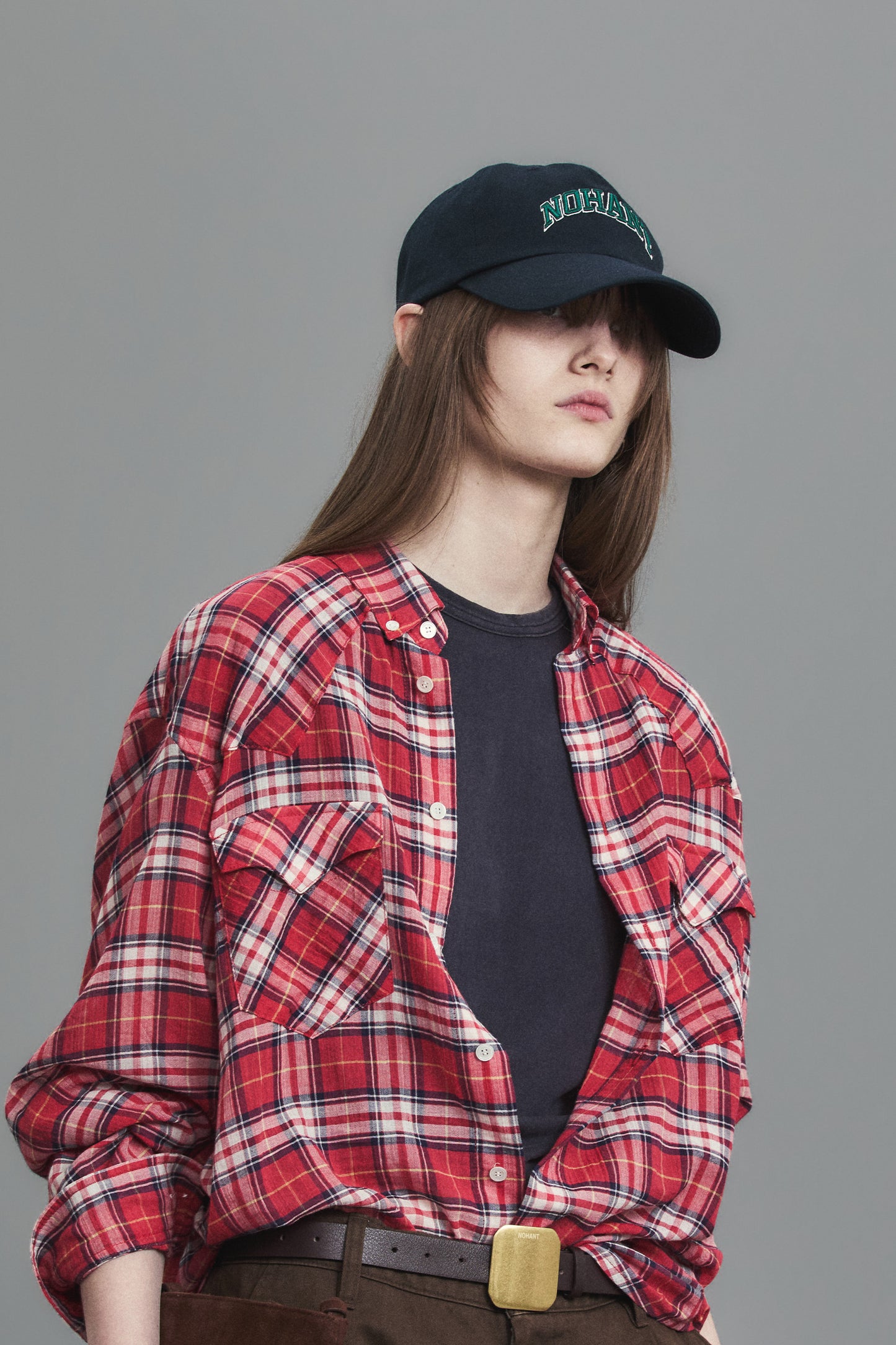 CONTRAST ARCH LOGO BALL CAP NAVY