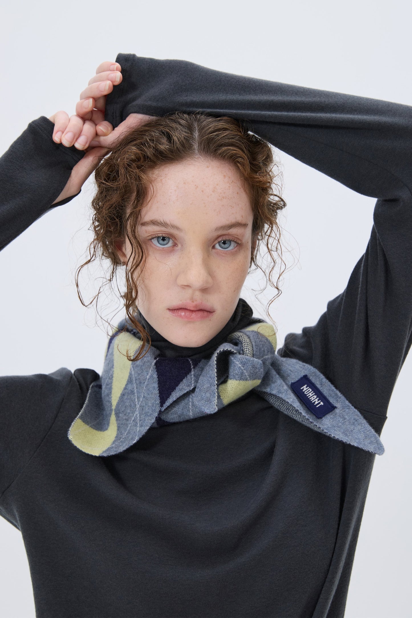 SOFT TURTLENECK T-SHIRT CHARCOAL