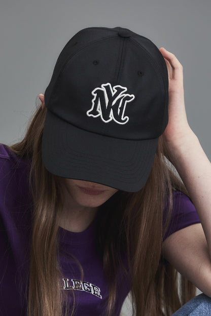 NYC NYLON BALL CAP BLACK