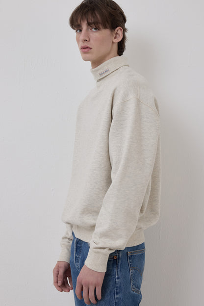 RETRO DAILY TURTLENECK SWEATSHIRT OATMEAL