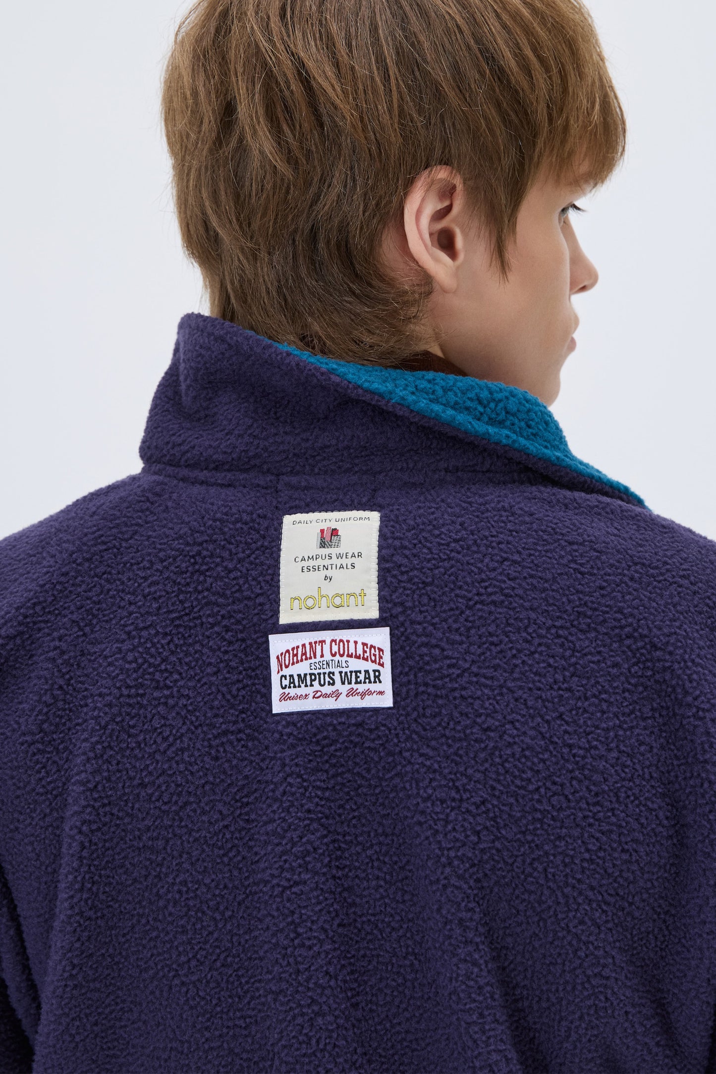 COLOR BLOCK HALF-ZIP FLEECE NAVY