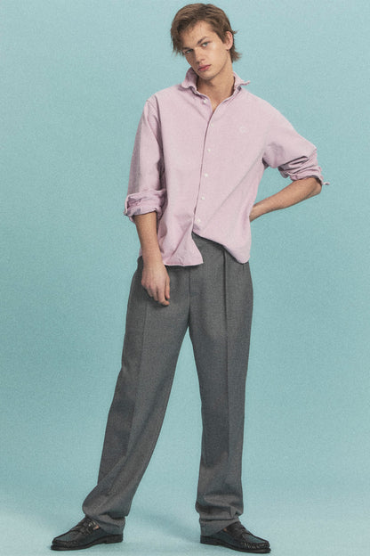 WIRE OXFORD WASHED SHIRT PINK
