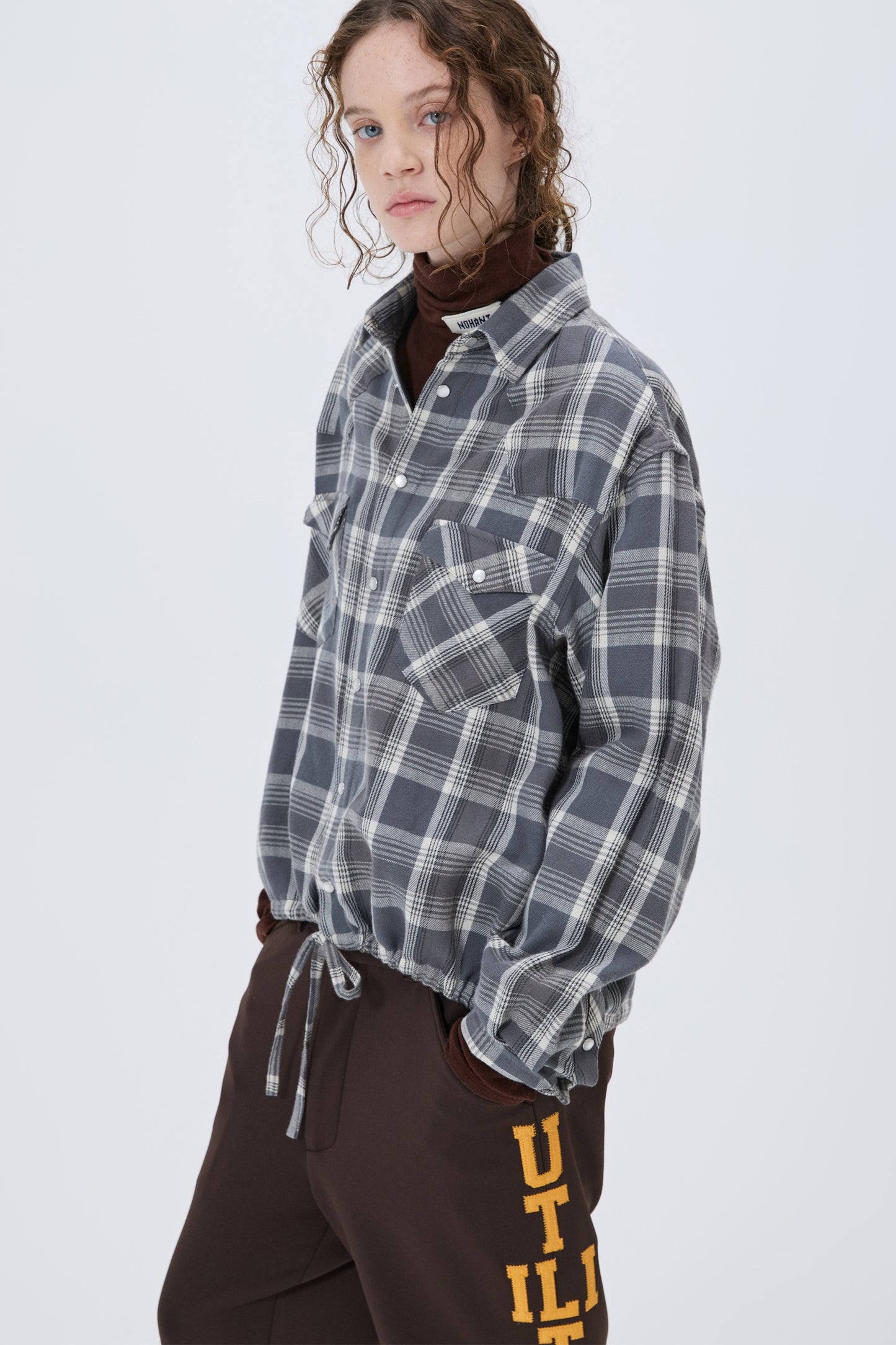 UTILITY PREPPY FLARE SLACKS BROWN