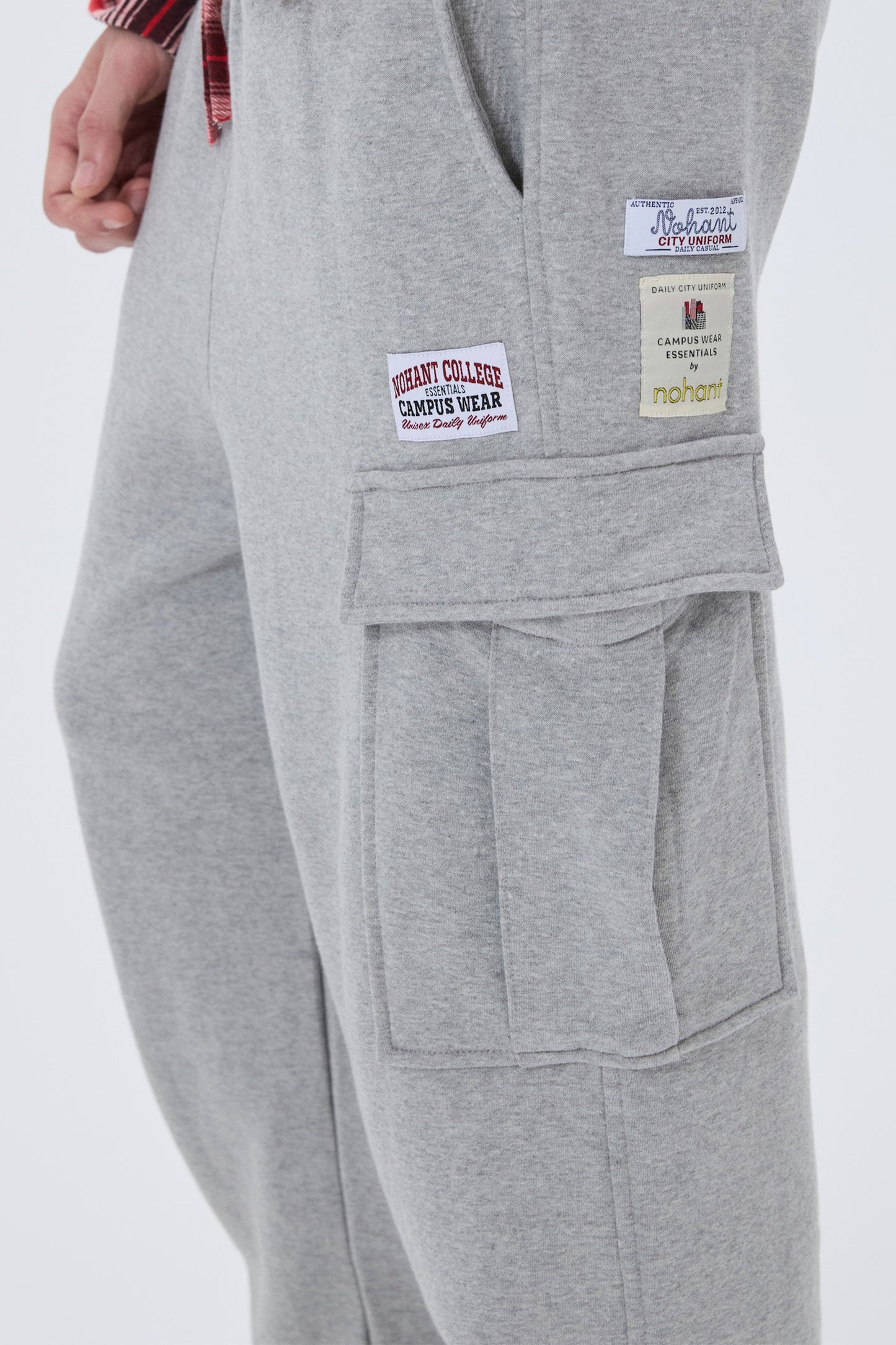 SWEAT UTILITY CARGO PANTS GRAY