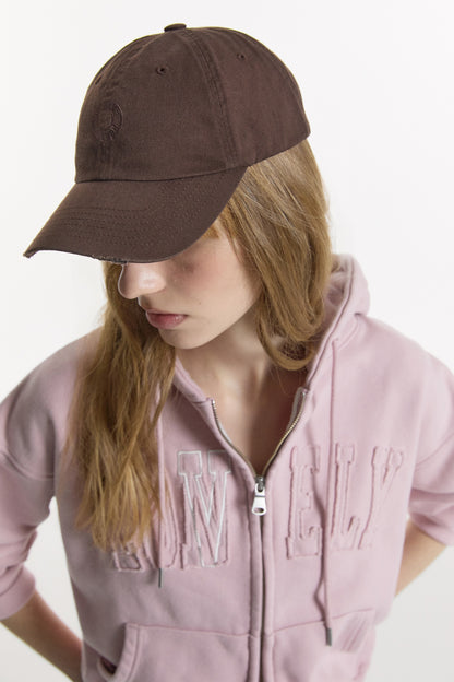 BACK PIXEL LOGO BALL CAP BROWN