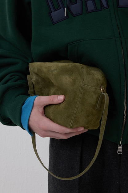 SUEDE PICNIC BAG KHAKI(COMING SOON)