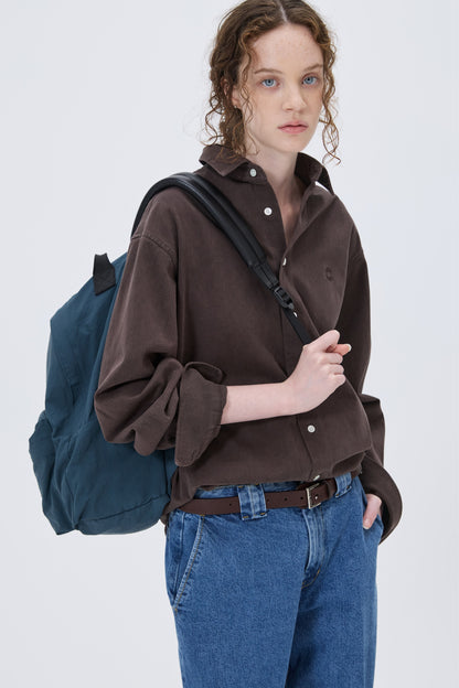WASHED OXFORD SHIRT BROWN
