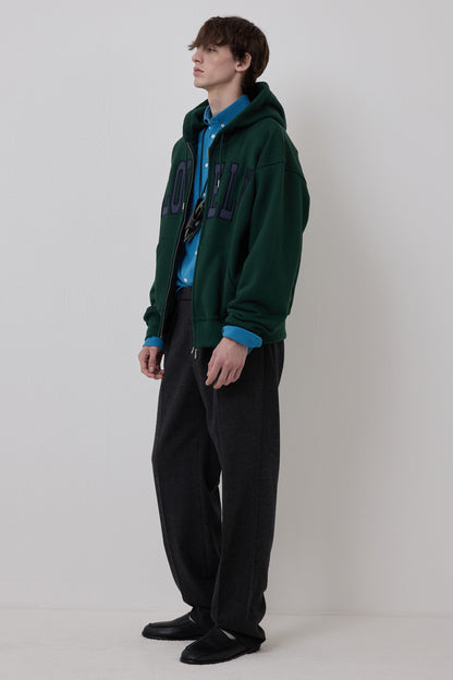 LONELY/LOVELY FLUFF HOODIE ZIP-UP GREEN