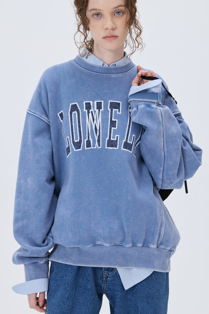LONELY/LOVELY WASHED SWEATSHIRT BLUE