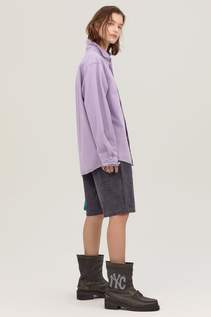 WIRE OXFORD WASHED SHIRT PURPLE