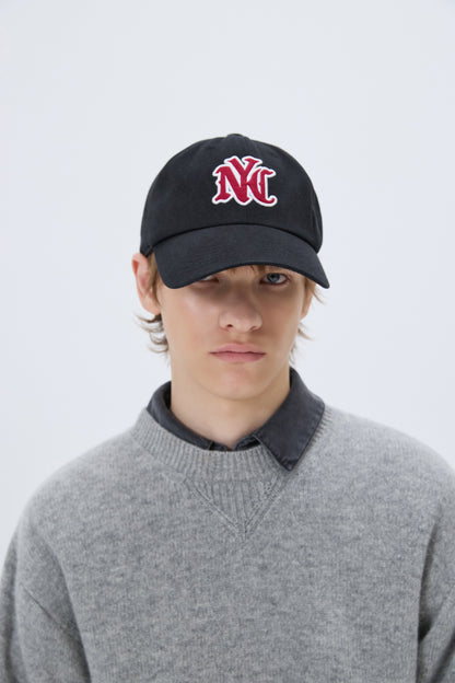NYC FELT LOGO BALL CAP BLACK