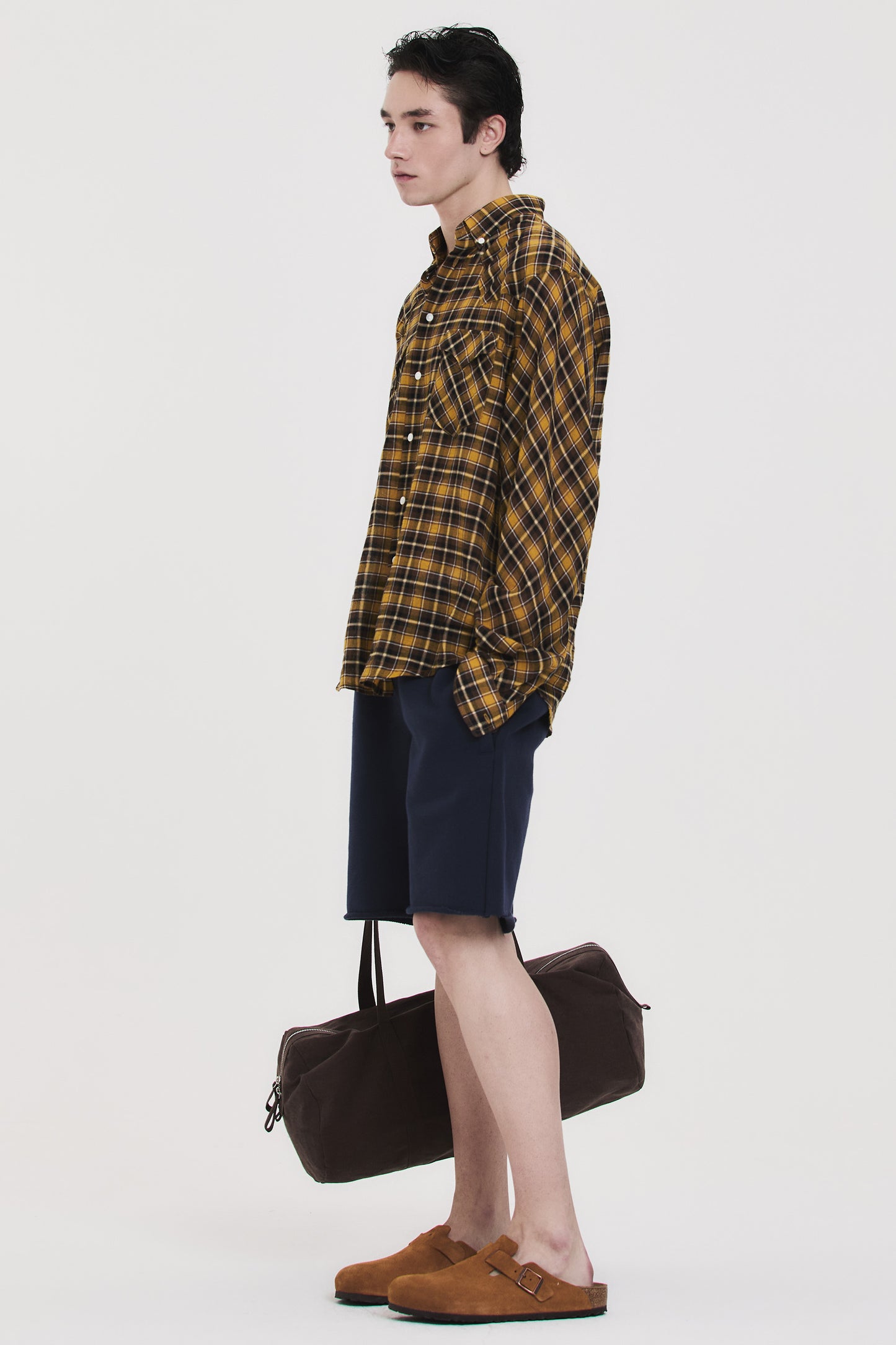 SOFT SHEER CHECK SHIRT YELLOW
