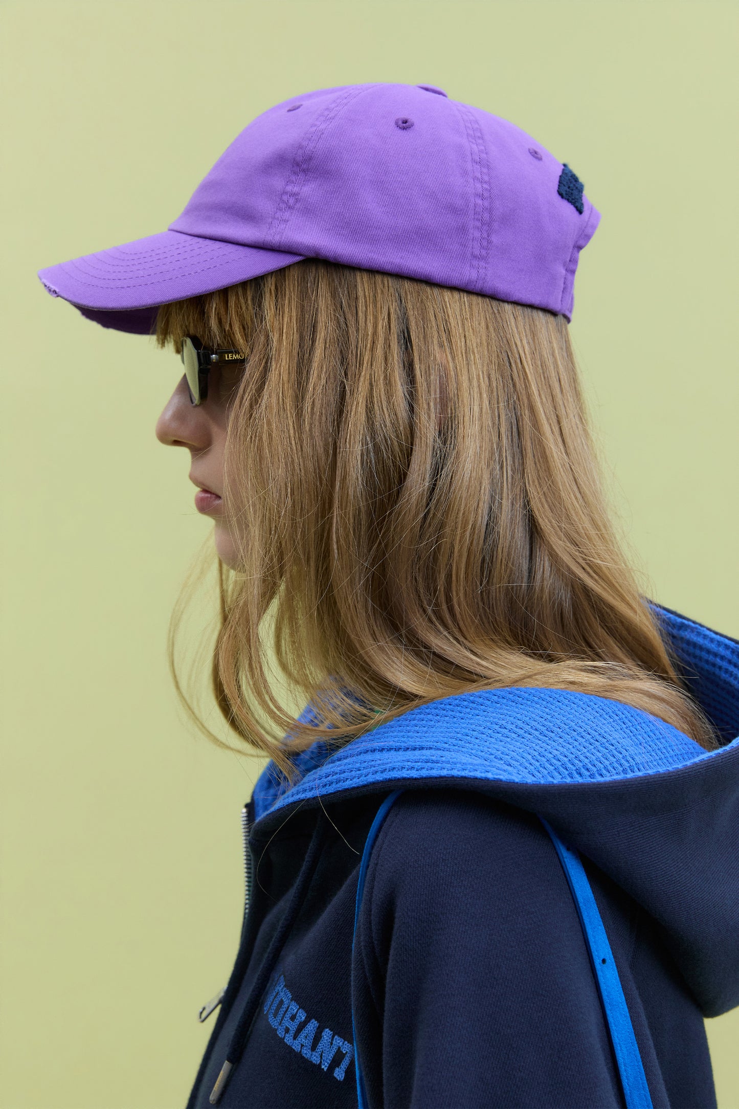 BACK PIXEL LOGO BALL CAP PURPLE