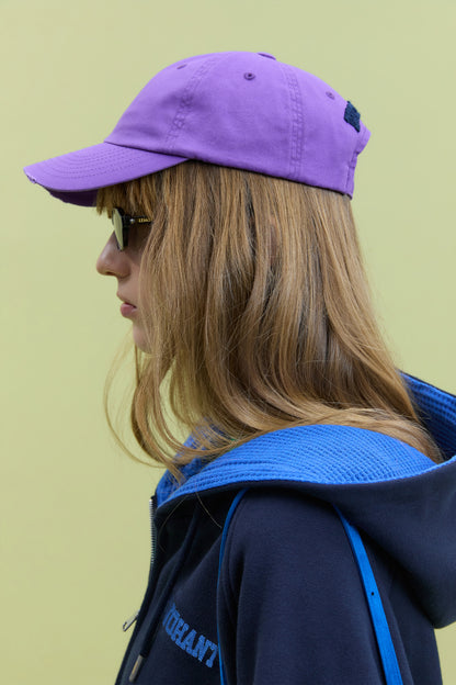 BACK PIXEL LOGO BALL CAP PURPLE