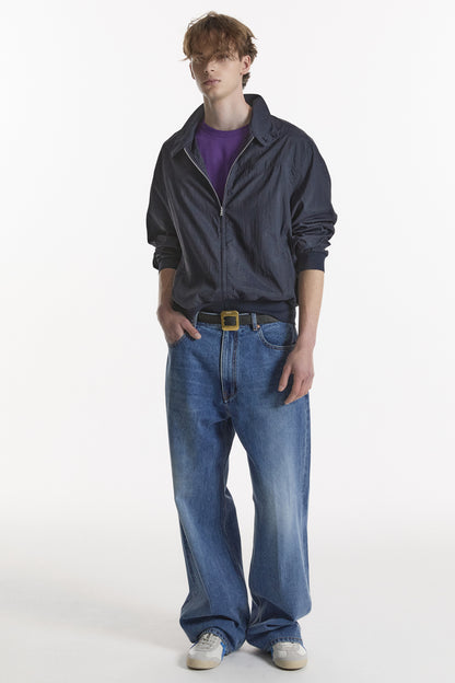 WASHED STRAIGHT DENIM PANTS MID BLUE(MEN'S)