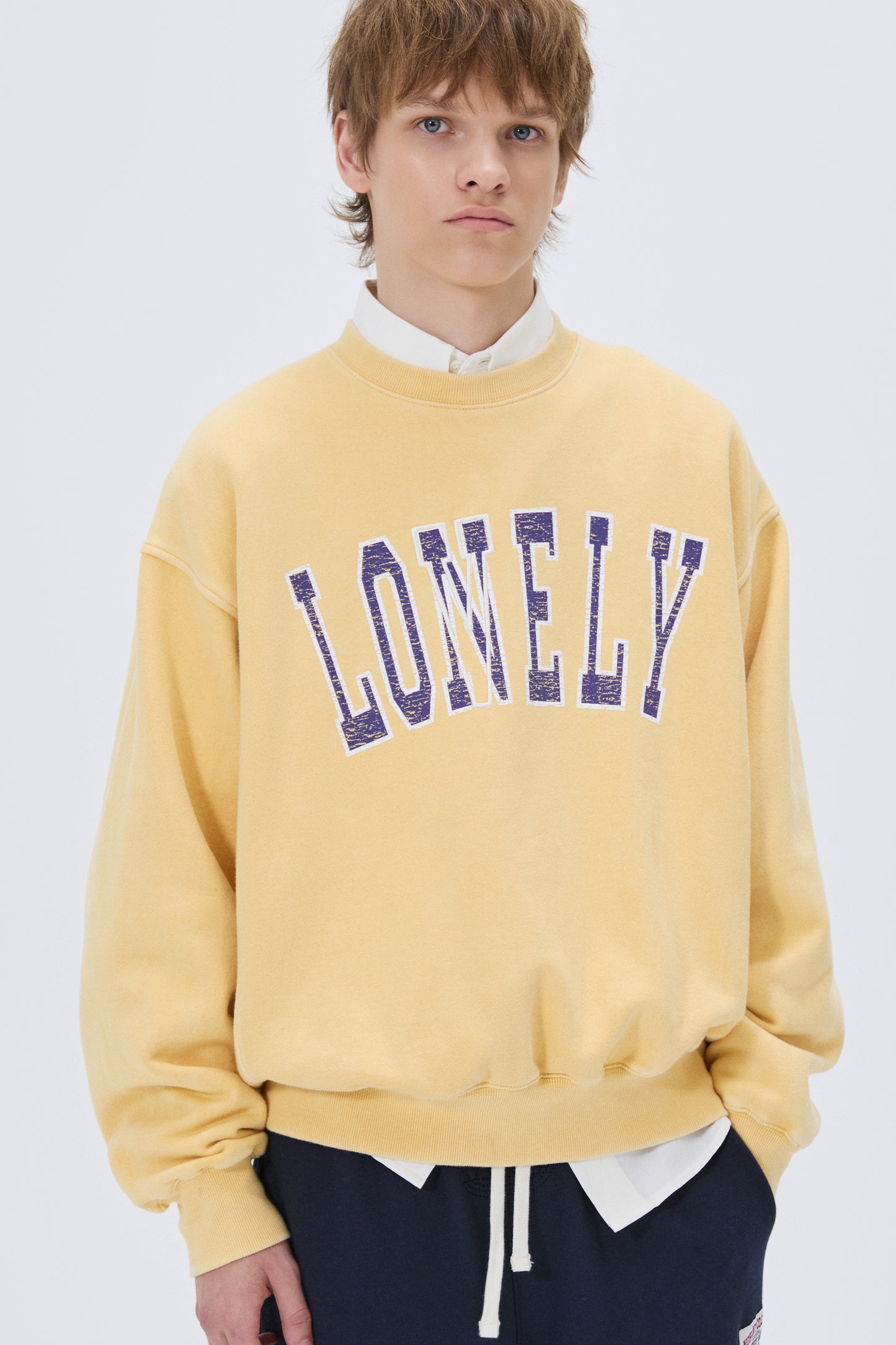 LONELY/LOVELY WASHED SWEATSHIRT MUSTARD