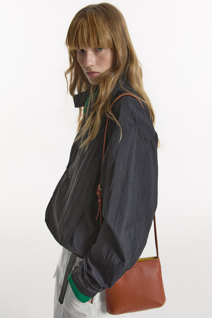 LIGHT STAND-COLLAR BLOUSON BLACK