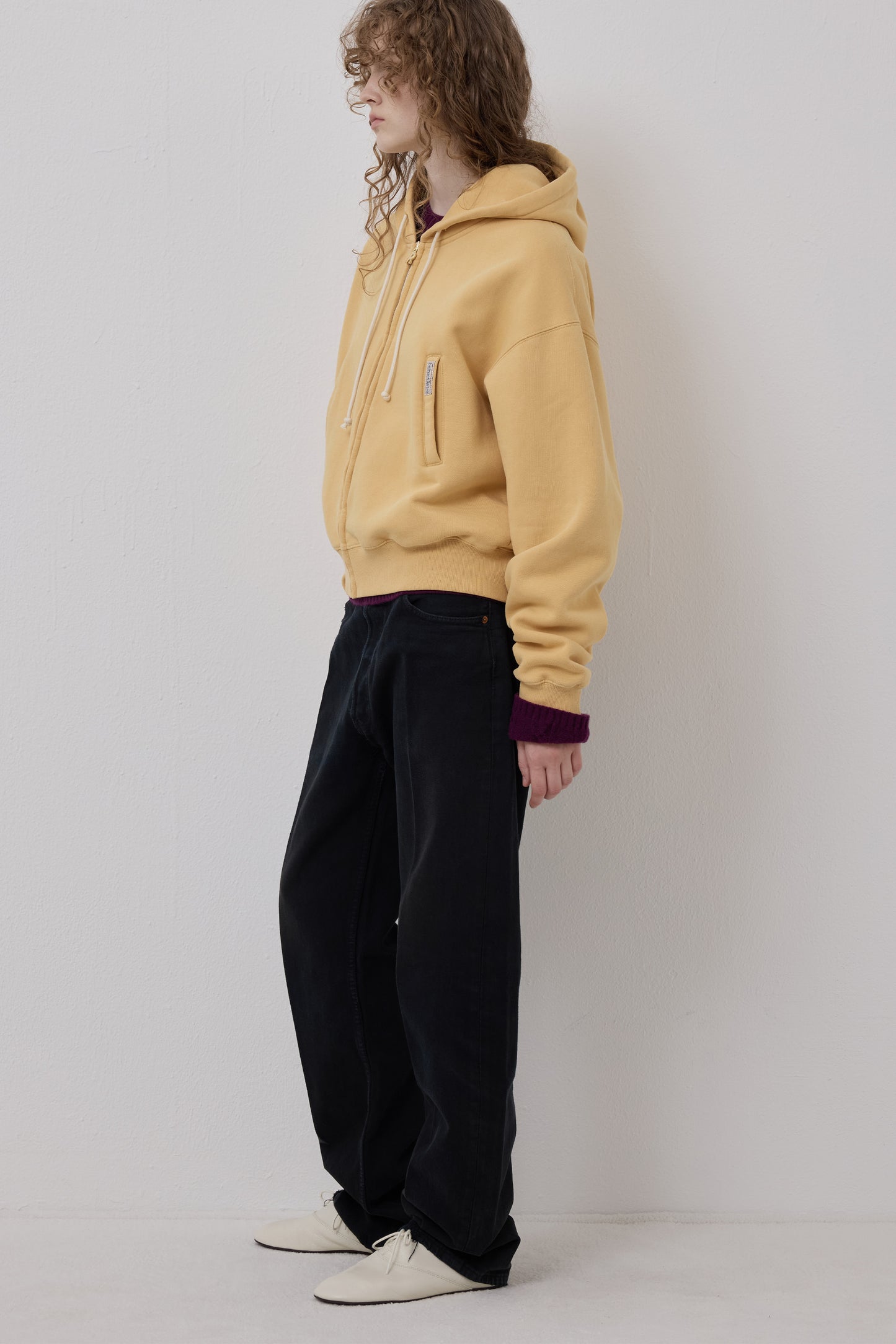 RETRO DAILY HOODIE ZIP-UP YELLOW(COMING SOON)