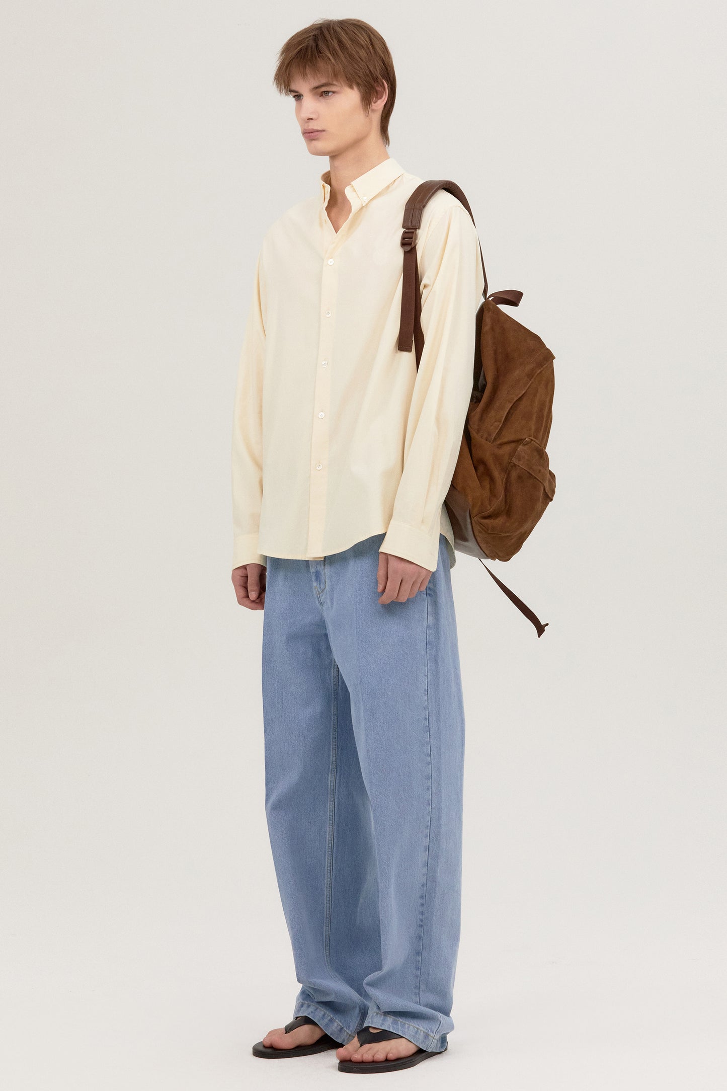 RELAXED POPLIN SHIRT IVORY