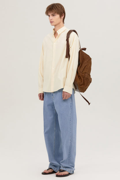 RELAXED POPLIN SHIRT IVORY