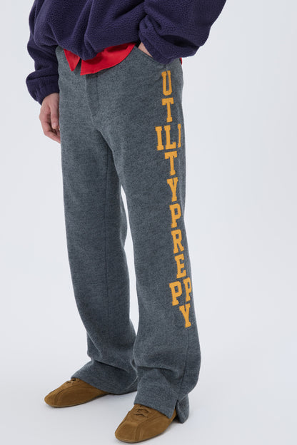 UTILITY PREPPY FLARE WOOL SLACKS GRAY