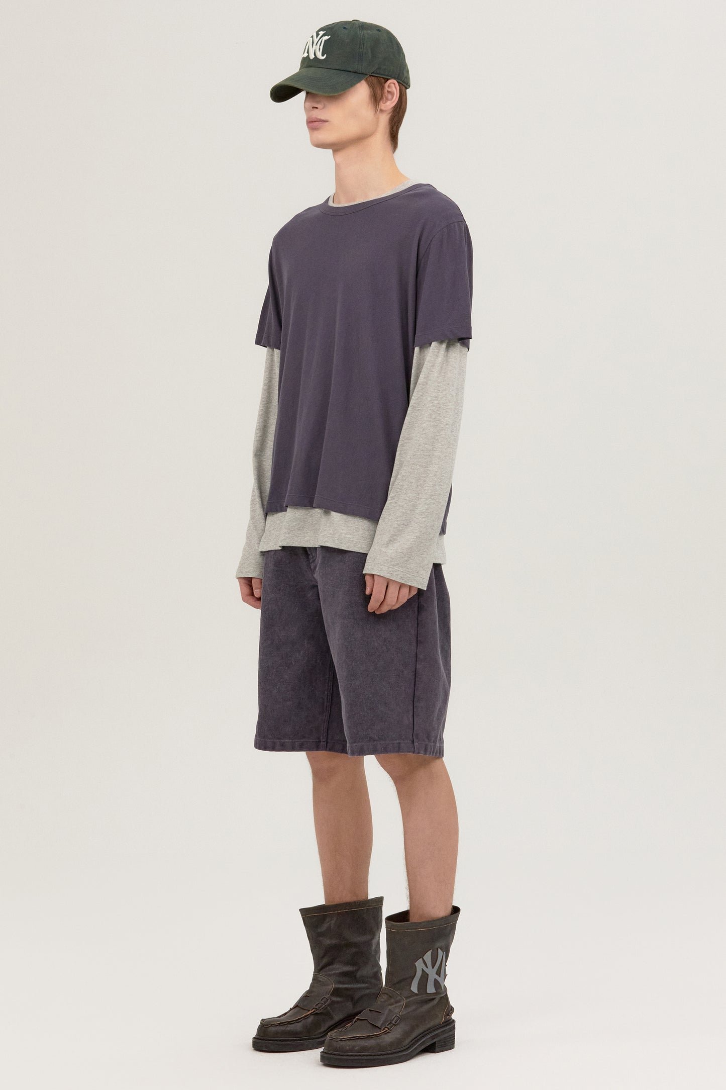 LAYERD T-SHIRTS SET CHARCOAL