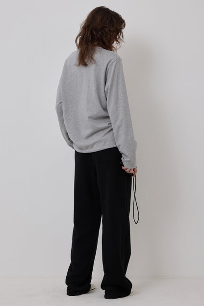 LONELY/LOVELY REVERSIBLE LONG SLEEVE T-SHIRT GRAY