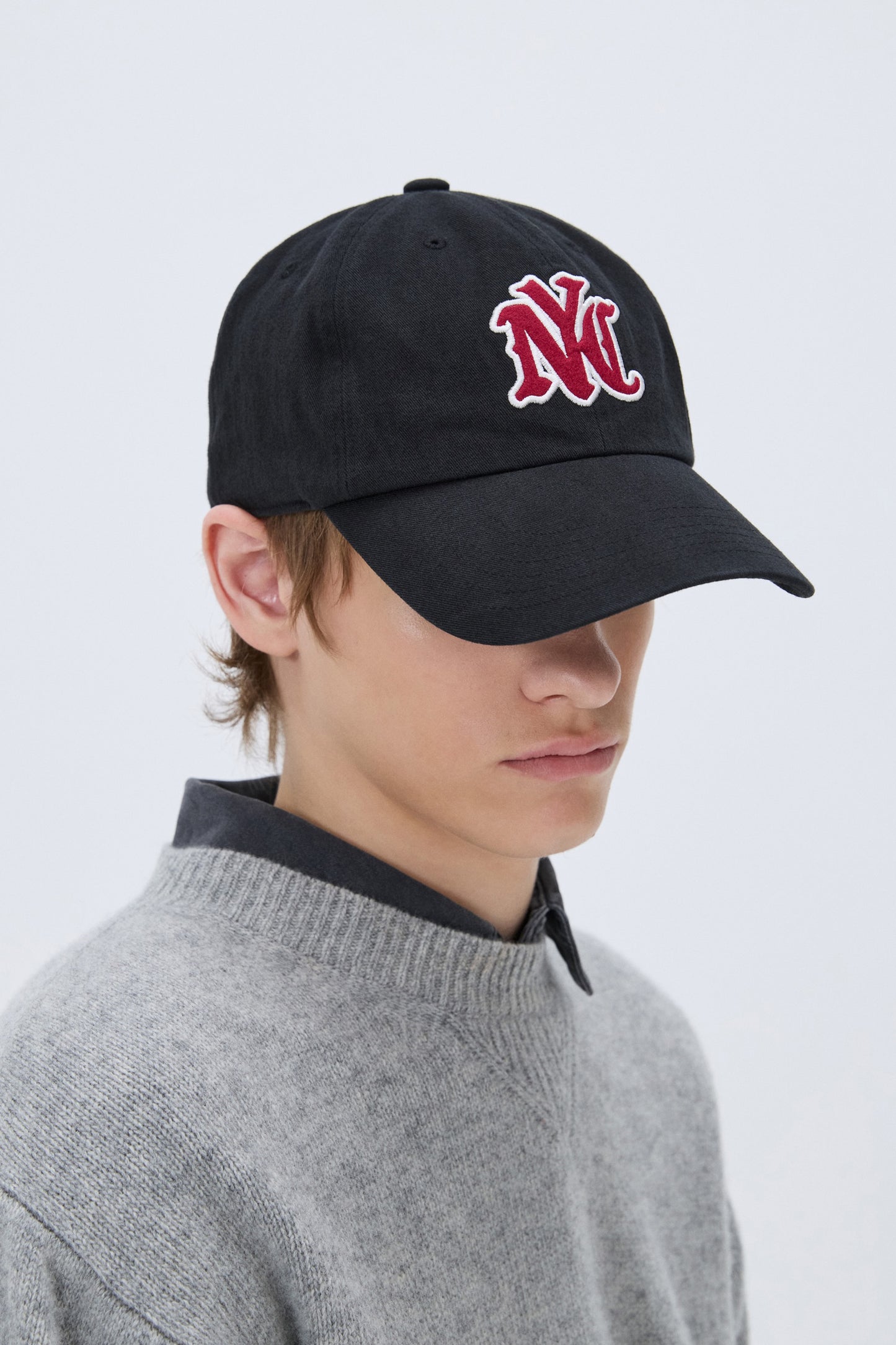 NYC FELT LOGO BALL CAP BLACK