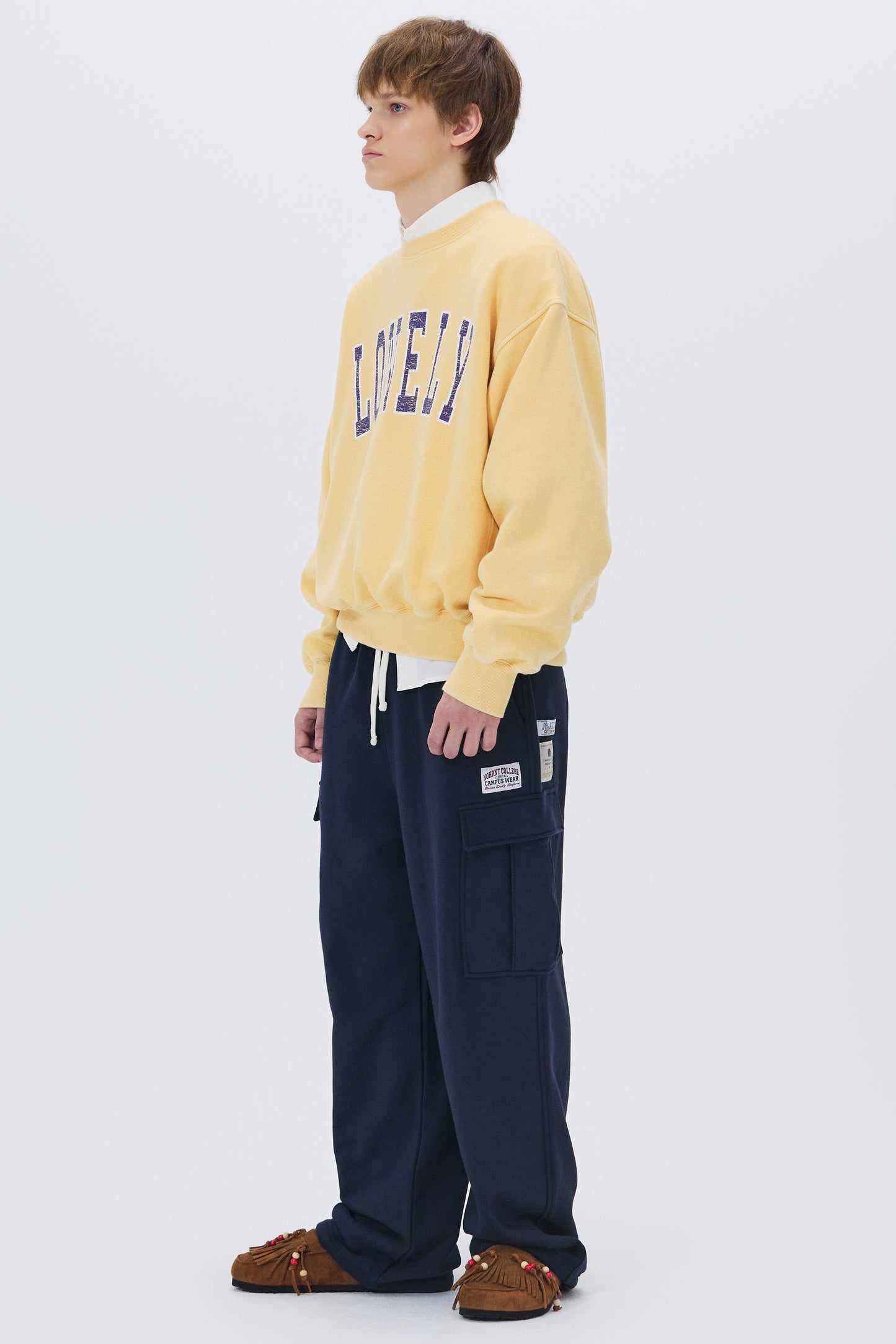 LONELY/LOVELY WASHED SWEATSHIRT MUSTARD