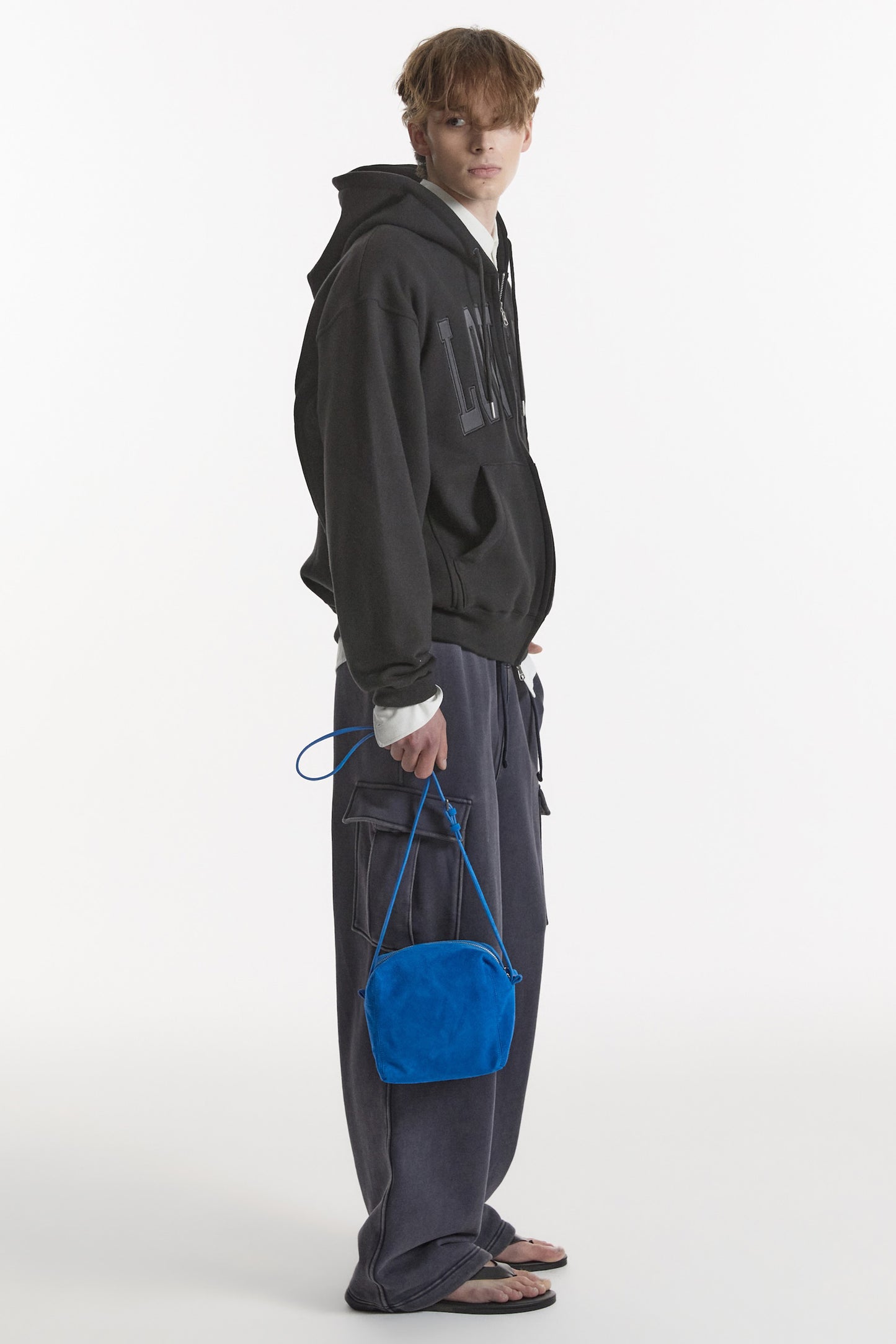 LONELY/LOVELY HOODIE ZIP-UP BLACK