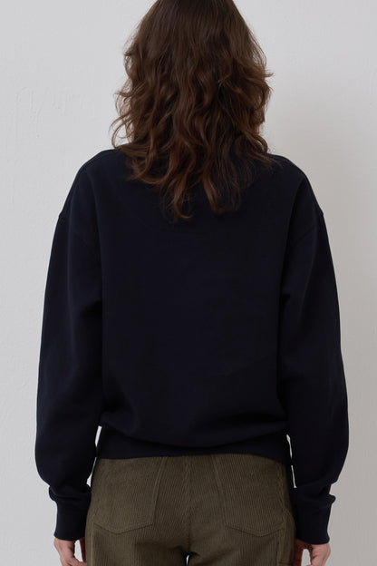 RETRO DAILY TURTLENECK SWEATSHIRT NAVY