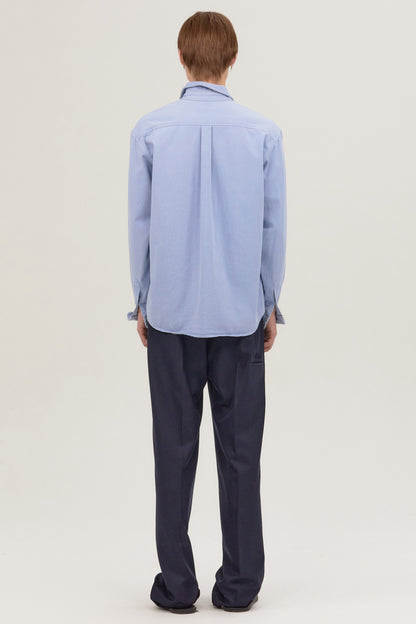 WIRE OXFORD WASHED SHIRT SKY BLUE