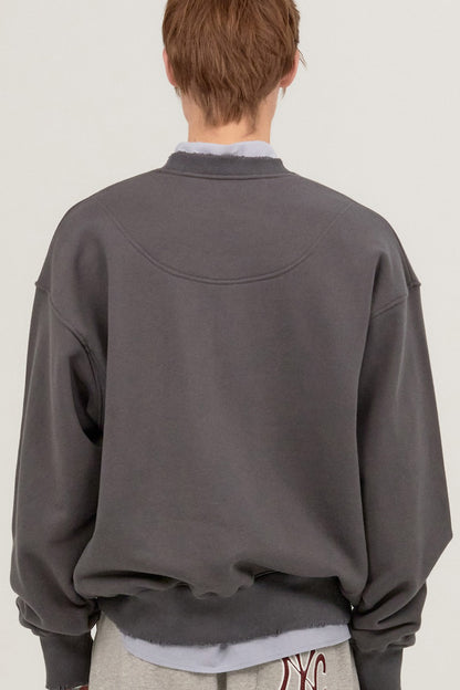 LONELY/LOVELY DAMAGE SWEATSHIRT CHARCOAL