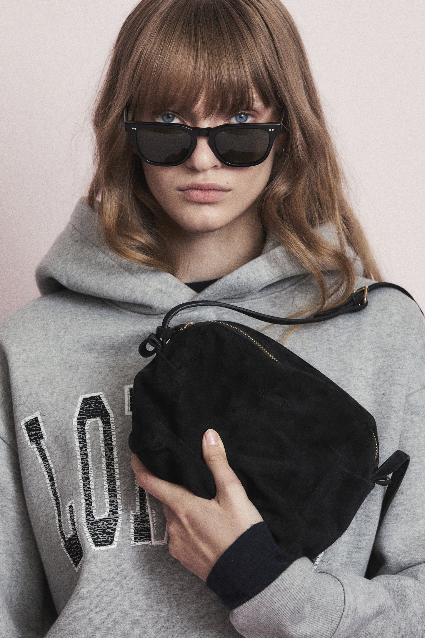 SUEDE PICNIC BAG BLACK