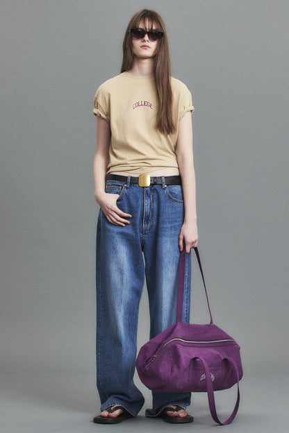 CANVAS DUFFEL BAG PURPLE