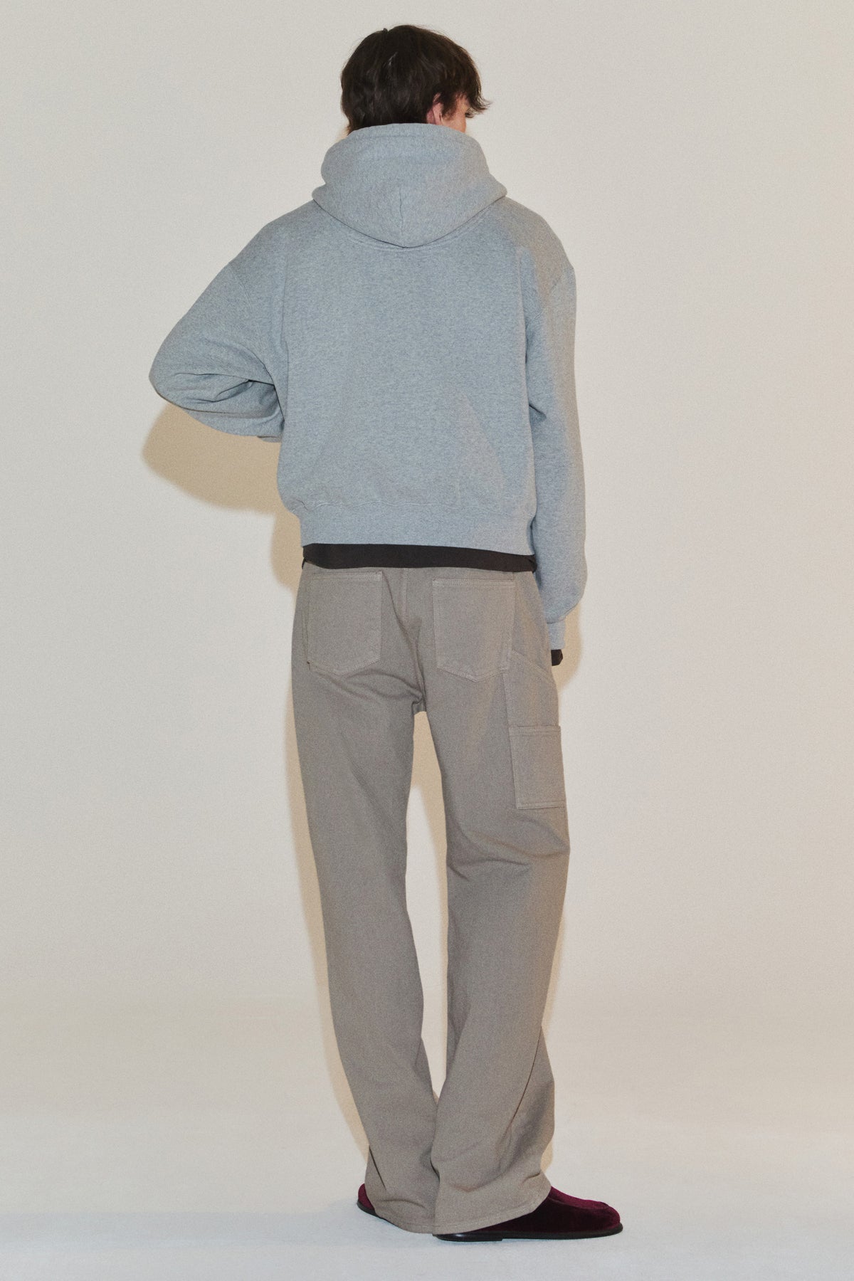 RETRO DAILY HOODIE ZIP-UP GRAY