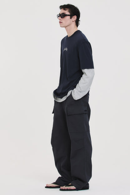 COLLEGE LOGO T-SHIRT NAVY