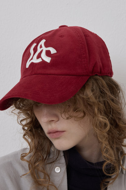 WAVE CITY LAX CORDUROY BALL CAP RED