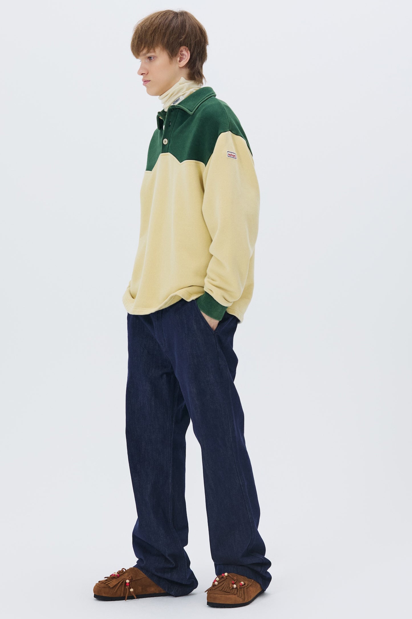 WESTERN COLOR BLOCK SWEATSHIRT GREEN