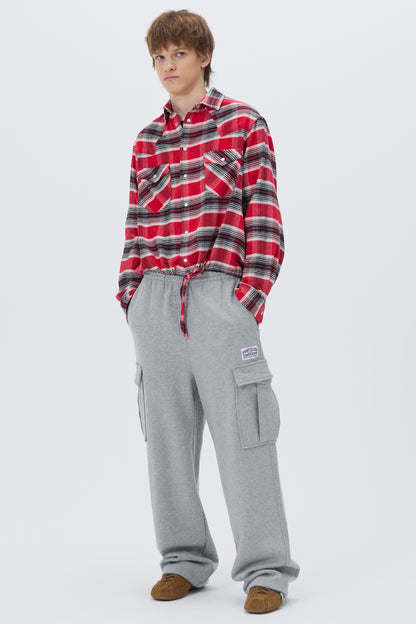 SWEAT UTILITY CARGO PANTS GRAY