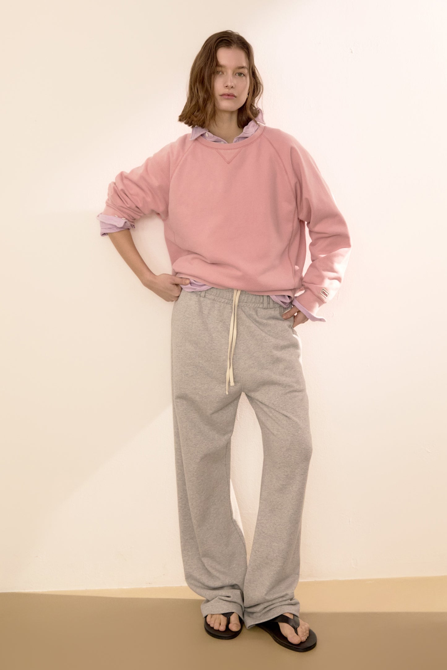 WIRE OXFORD WASHED SHIRT PINK