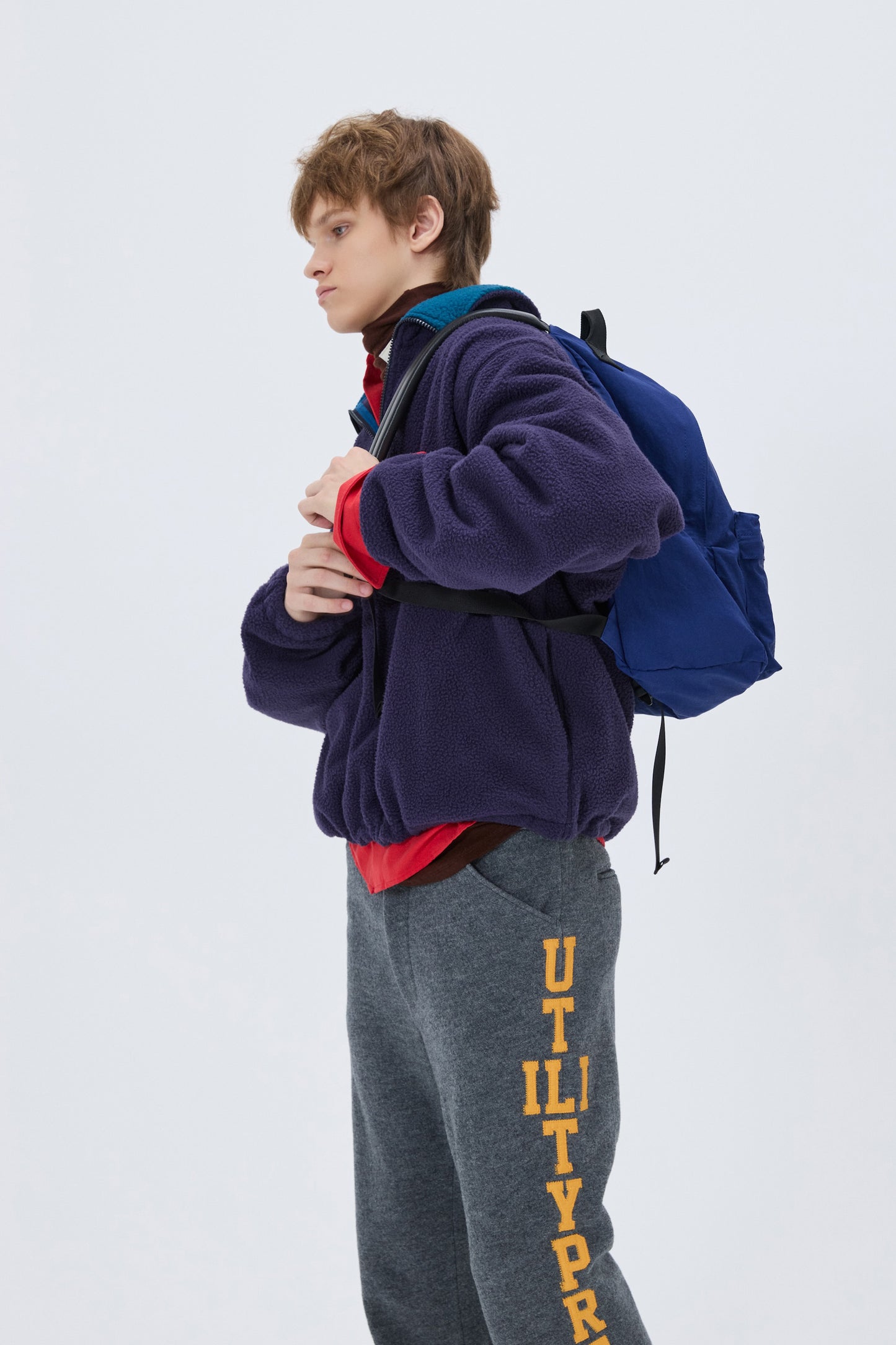 UTILITY PREPPY FLARE WOOL SLACKS GRAY