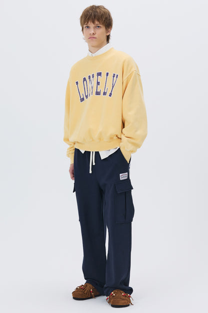 SWEAT UTILITY CARGO PANTS NAVY
