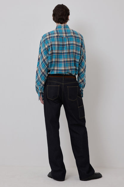 EASY UNIFORM DENIM PANTS DARK BLUE(MEN'S)